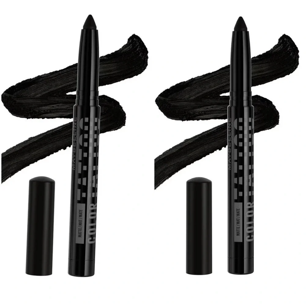 Maybelline Color Tattoo 24h Eyeshadow(1.4g/0.049oz), Matte Black Lot Of 2, New